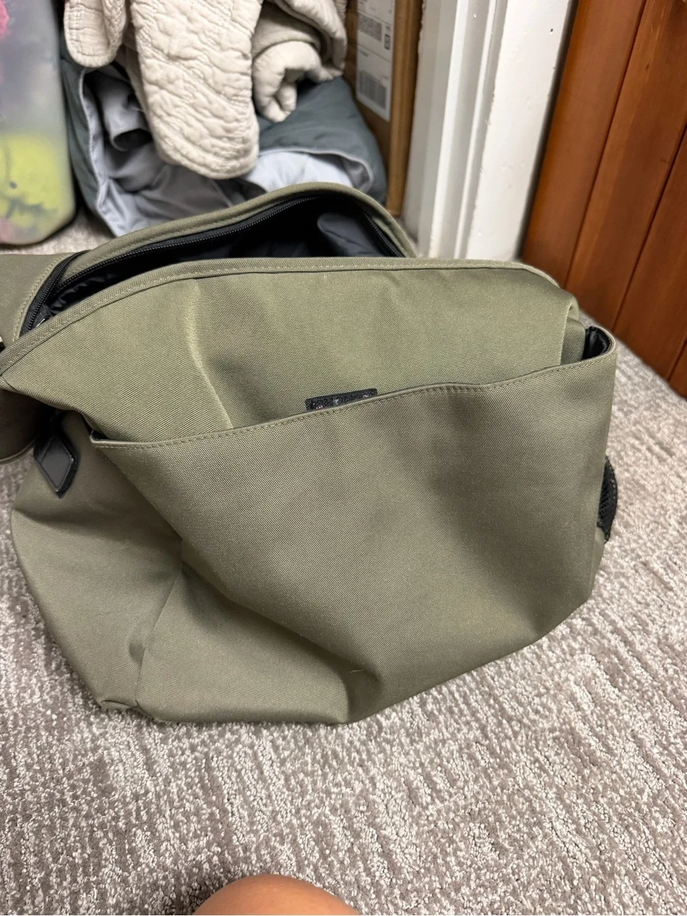 Olive Green Catini diaper bag